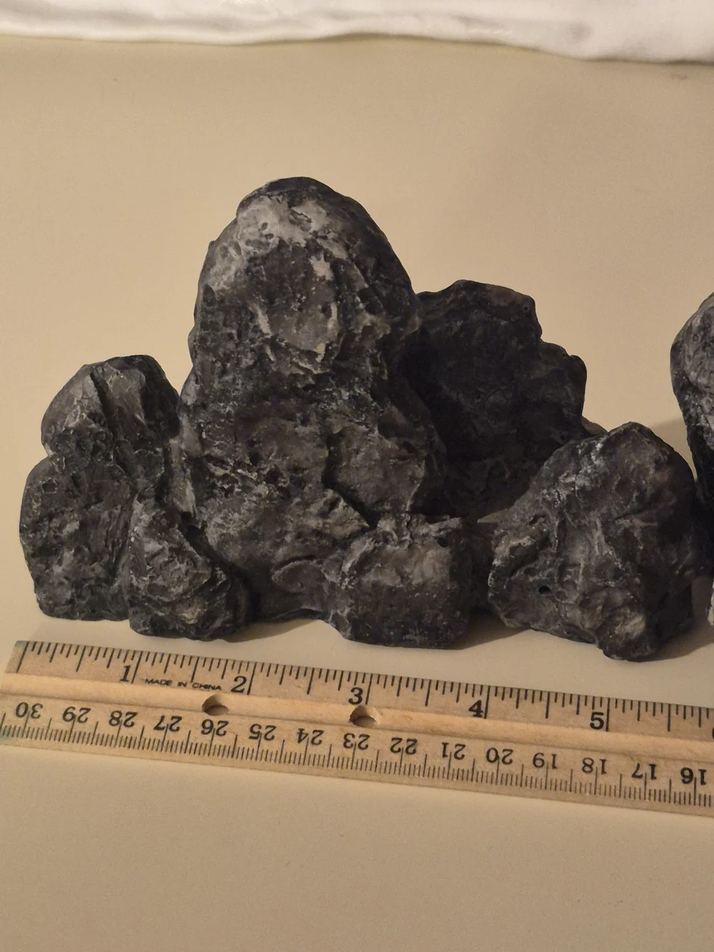 Decorative Black Rock and Coral Aquarium Ornament Set
